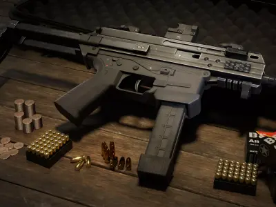 BT APC9K 9mm Low-poly 3D model
