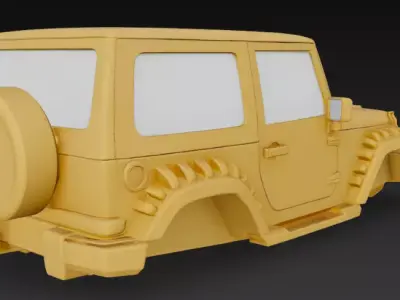 Jeep upper body 3D model from CGTrader - PBR