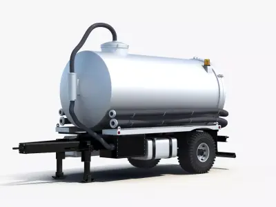 Septic Tank Trailer 3D model
