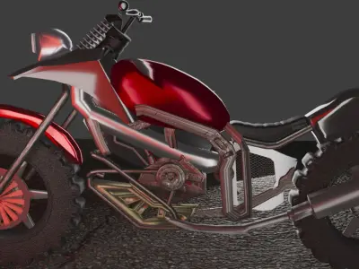 Red Drifter Bike 3D model