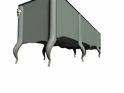 Antique French style tv unit Low-poly 3D model
