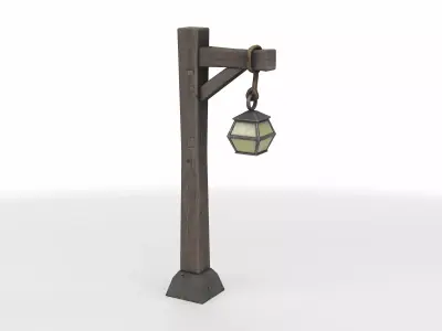 old lamp post 02  3D model