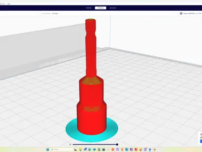 Socket Wrench Attachment Low-poly 3D model