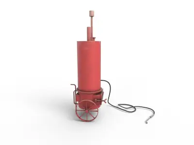 Carbide Welding Tank Low-poly 3D model