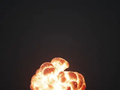 Animated Gasoline Explosion 3 3D model