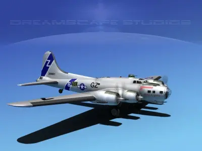 Boeing B-17G HP V04 3D model