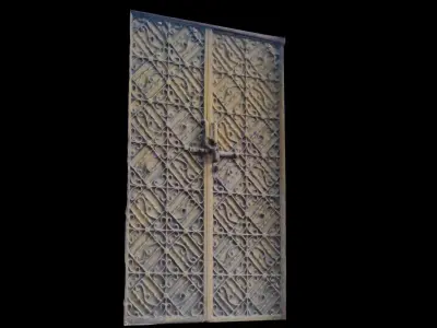  Ornate Metal Gate Scan Low-poly 3D model