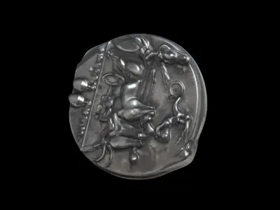 Tetradrachm SICILY Kamarina 3D print model