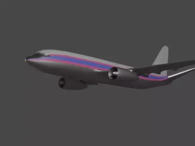 AEROPLANE boeing - boeing Low-poly 3D model