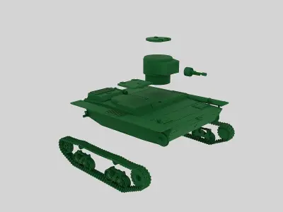 Soviet light tank T38 1937 3D print model