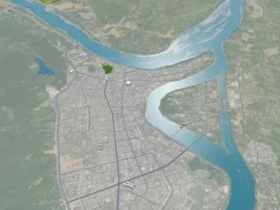 Guiping Guigang Guangxi China 20km Free low-poly 3D model