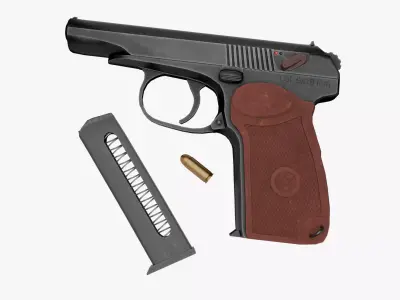 Pistol PM Free low-poly 3D model