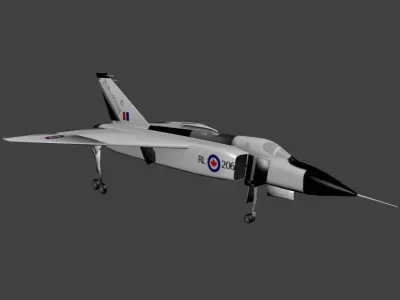 Avro CF-105 Arrow Low-poly 3D model