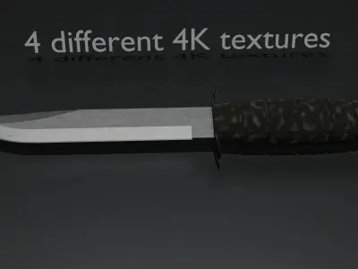 Combat Knife Free low-poly 3D model order