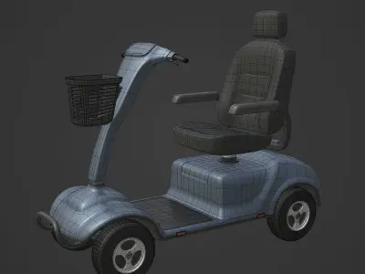 Generic Mobility Scooter -- wheelchair Low-poly 3D model