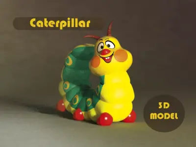 Caterpillar toy 3D model