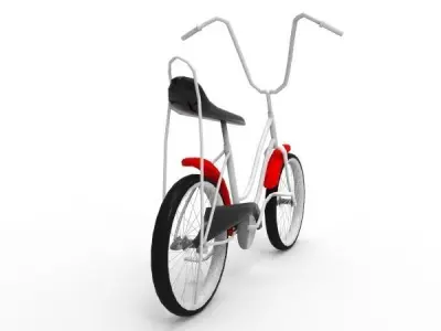 Kids Bicycle - Low Poly   Low-poly 3D model
