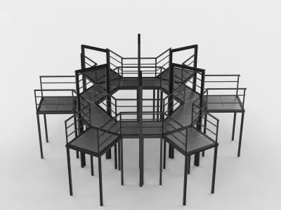 Modular industrial platform 03 3D model