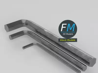 Hex Key Wrench Set 3D model