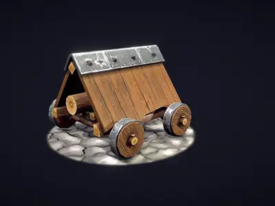 Battering ram Free low-poly 3D model