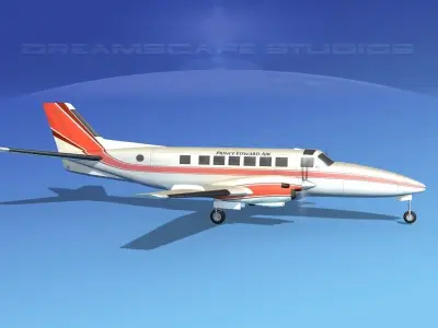 Beechcraft B99 Prince Edward Air 3D model