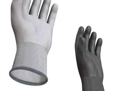 Gloves neoprene work Low-poly 3D model
