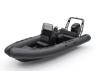 3D Tender Patrol 650 Inflatable Boat Low-poly 3D model