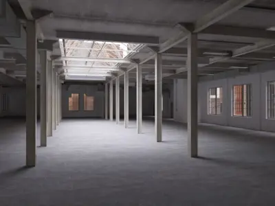 Old Factory Interior  3D model