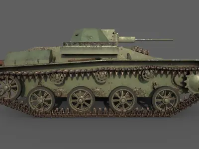Soviet light tank T-60 3D model