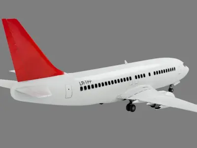 Lowpoly Commercial Airliner 737 Low-poly 3D model