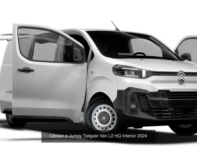 Citroen e Jumpy Van HQ Interior 2025 3D Model Pack