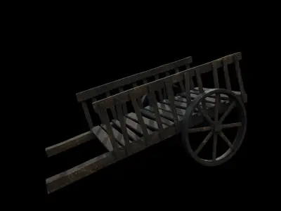 Gothic tumbril B 3D model