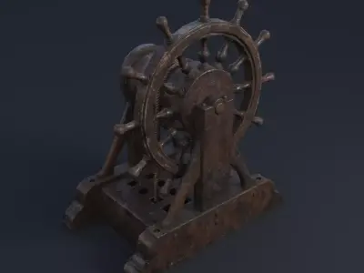 Black Pearl steering wheel 3D model