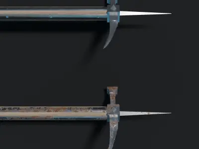 Medieval Crows Beak Low-poly 3D model