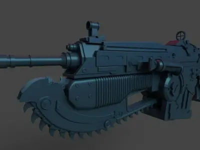 Lancer Assault Rifle Gears of War 3D print model