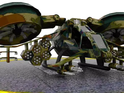 Military Helicopter Low-poly 3D model buy