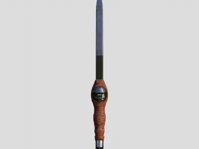 Fantasy Knife kukri Low-poly 3D model