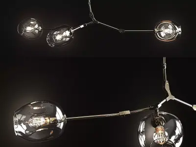 Branching bubble 3 lamps 2 3D model