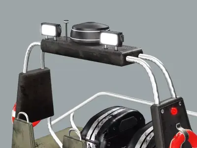 Military Tactical Boat 3D Model Low-poly 3D model