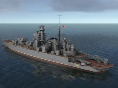 SOVIET BATTLESHIP LENIN 3D MODEL 3D model