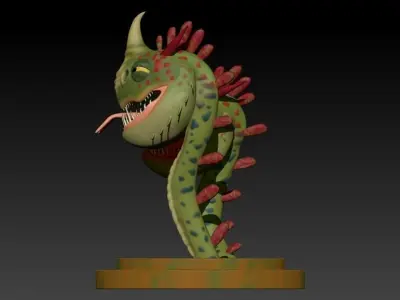 Cremallerus espantosus 3D print model