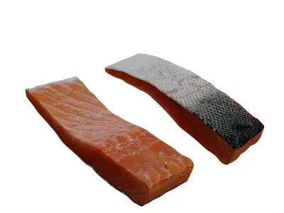 salmon steak Low-poly 3D model purchase