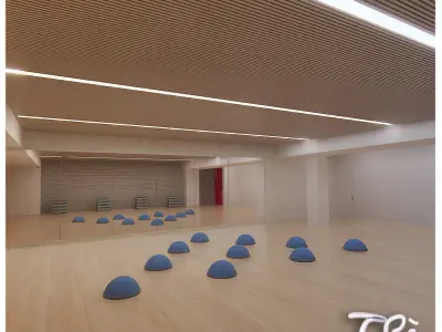 AEROBIC SPINNING GYM ROOM 3D model