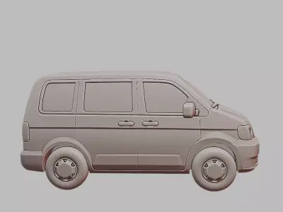 Minivan Passenger Vehicle Civilian Transport 3D Printable 3D print model
