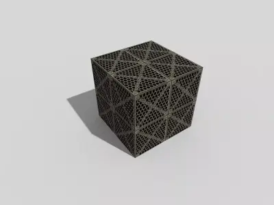 low poly metal crate Low-poly 3D model shop