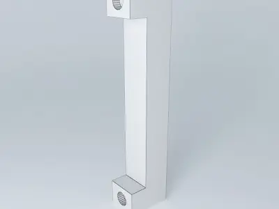 Isolator metal bracket with two holes 3D model