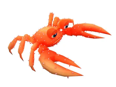 Red King Crab Animated  Low-poly 3D model