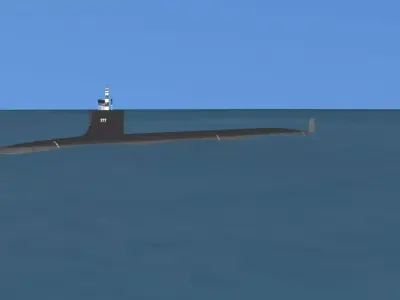 Virginia class SSN 777 USS North Carolina 3D model