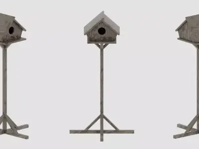 Bird Feeder Free low-poly 3D model