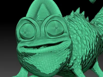 Chameleon Free 3D print model
